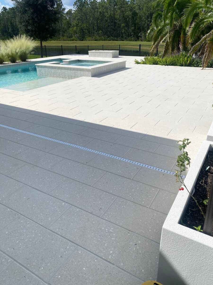 Natural stone outdoor surface