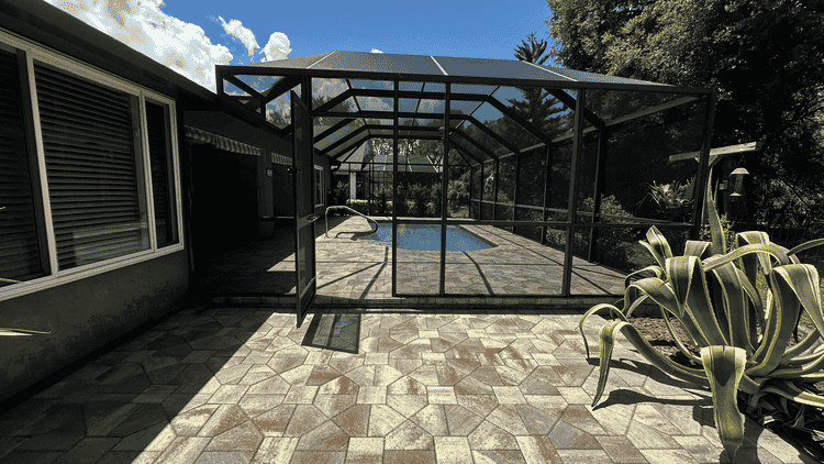 Sealed pool deck and patio pavers in Yulee and Wildlight, Florida